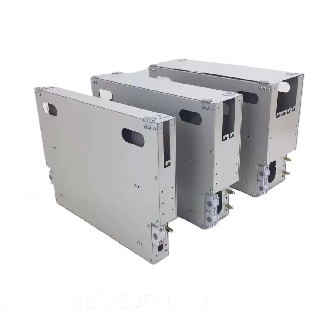 Panel de Conexión de Fibra Óptica ODF / Caja de Unidad ODF para Telecomunicaciones, Panel de Conexión de Fibra Óptica ODF SC/FC de Configuración Completa, Caja de Unidad de 12, 24, 48, 72, 96 Núcleos