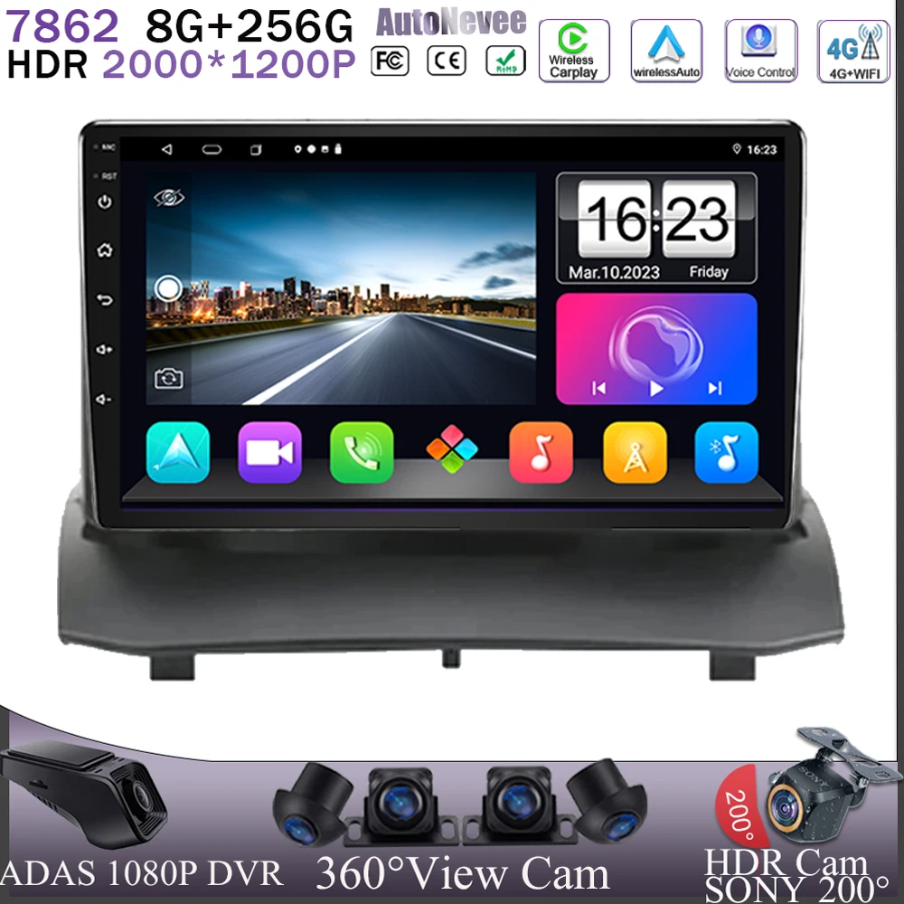 

For Ford Fiesta Mk 6 2008-2019 Android 13 Car Radio Multimedia Video Player Stereo Carplay GPS Navigation WiFi No 2Din 2 Din DVD