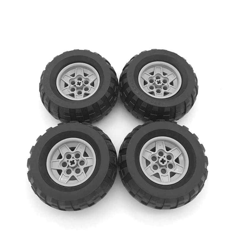 Building Block 56908 Wheel 43.2mm D. x 26mm 6  Pin Holes For Tyre 41897 61480 45982 Bulk GBC Toy High-Tech MOC Set