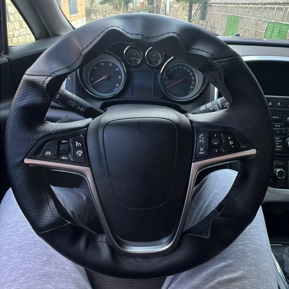 Hand Stitched Artificial Leather Steering Wheel Cover For Opel Ampera 2012 Zafira Tourer Astra (J) 2010-2015 Auto Interior Acces