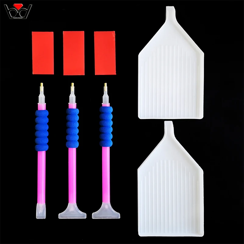 

Diamond Embroidery Mosaic Tweezers Pen Glue Plastic Tray Sets DIY Tool Kits For diamond painting Cross Stitch Sewing Accessories