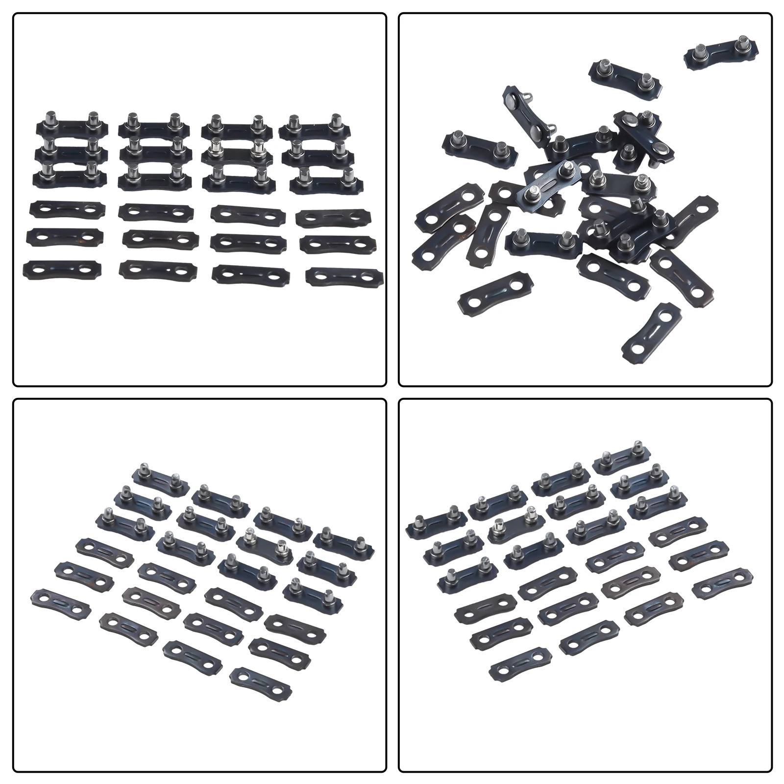 Chainsaw Chain Repair Kits, 12 Sets, Reliable Replacement for Your Old Chains, 3/8 LP 050 Inch Links Tie Straps