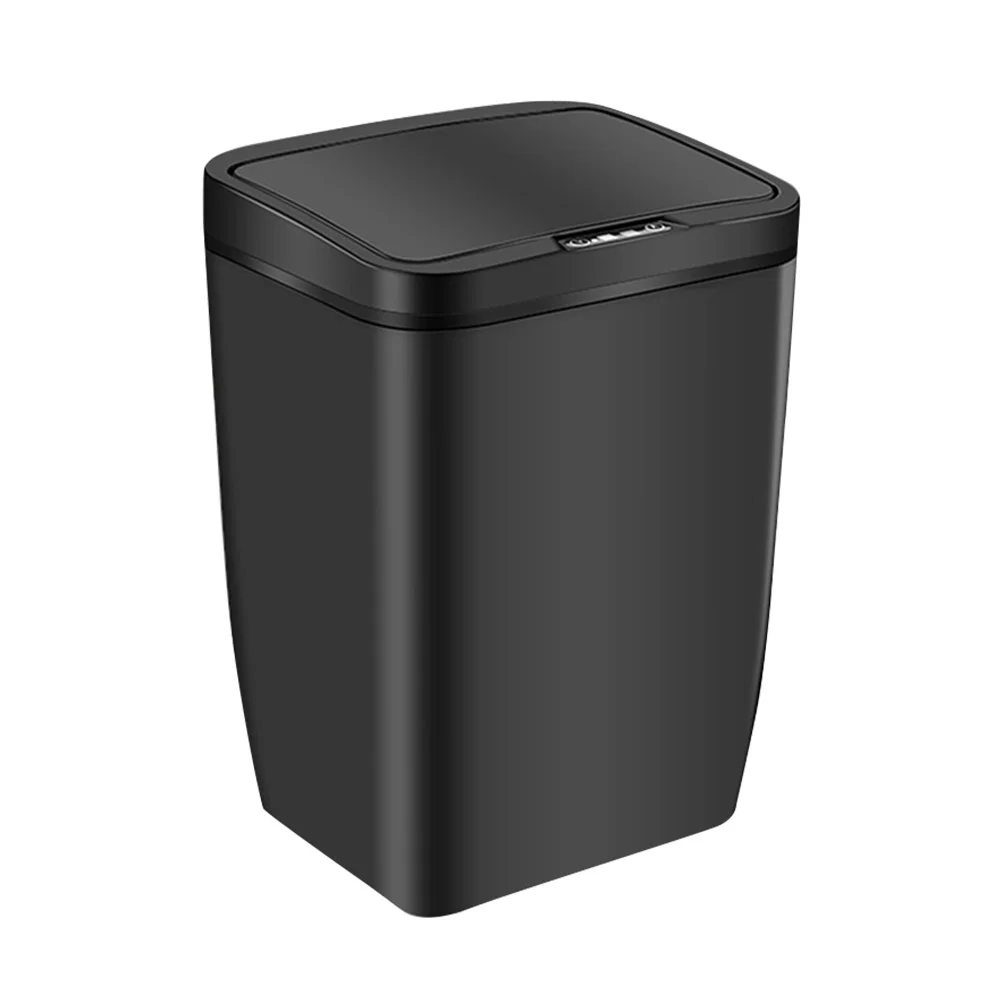 

Inductive Trash Can Trash Bin Automatic Smart Sensor Kitchen Bathroom Rubbish Bin Garbage Can Waste Bin without (Black)