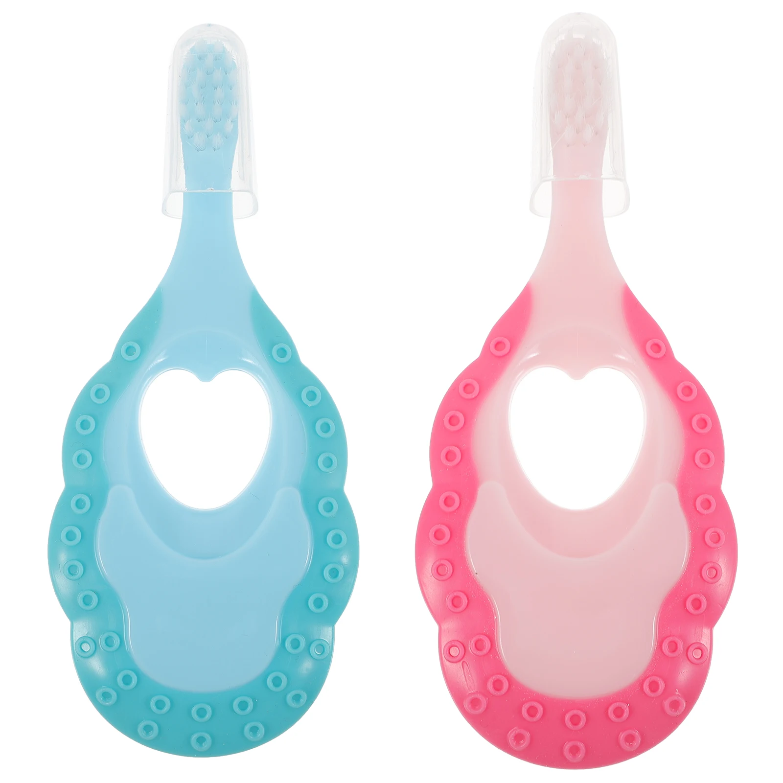 

2Pcs Children Toothbrushes Double Layer Toddler Travel Kid Soft Bristles Ergonomic Safe Durable Plastic Infant Care