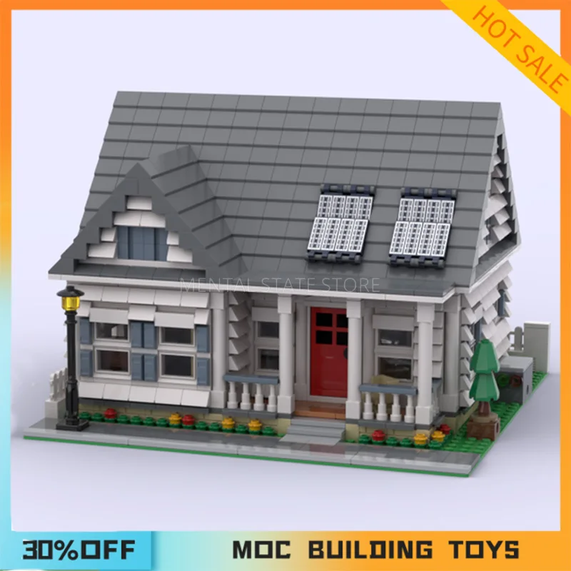 Personalizado MOC Modular House Street View Blocos de Construção, Tecnologia Tijolos, DIY Brinquedos De Montagem Criativa, Presentes De Férias, 1735Pcs