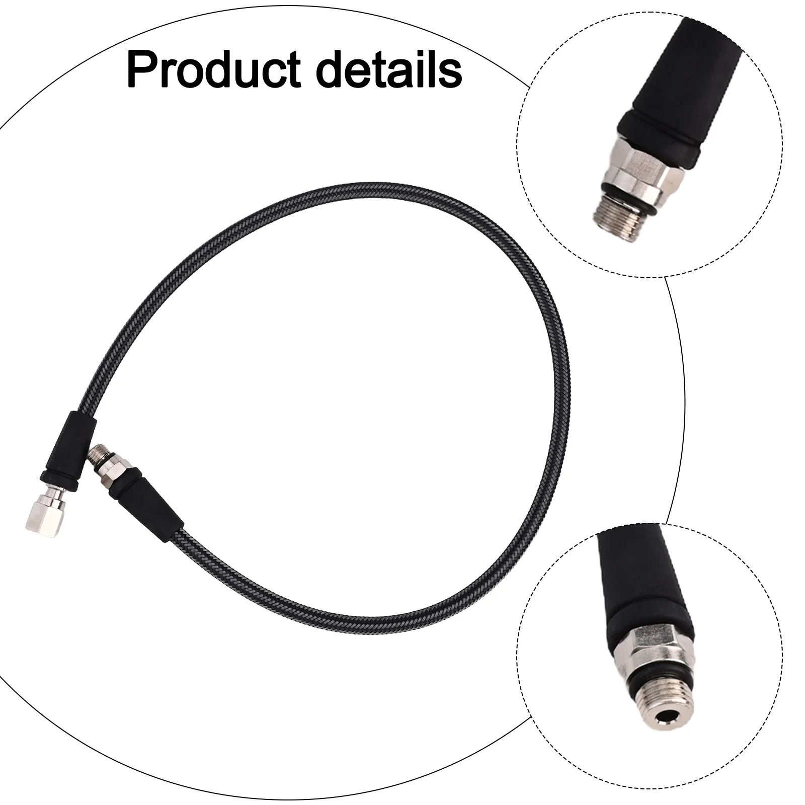 High Pressure Hose Professional Scuba Diving Flexible Braided Hose  Regulator  7/16‑20UNF Interface 300bar