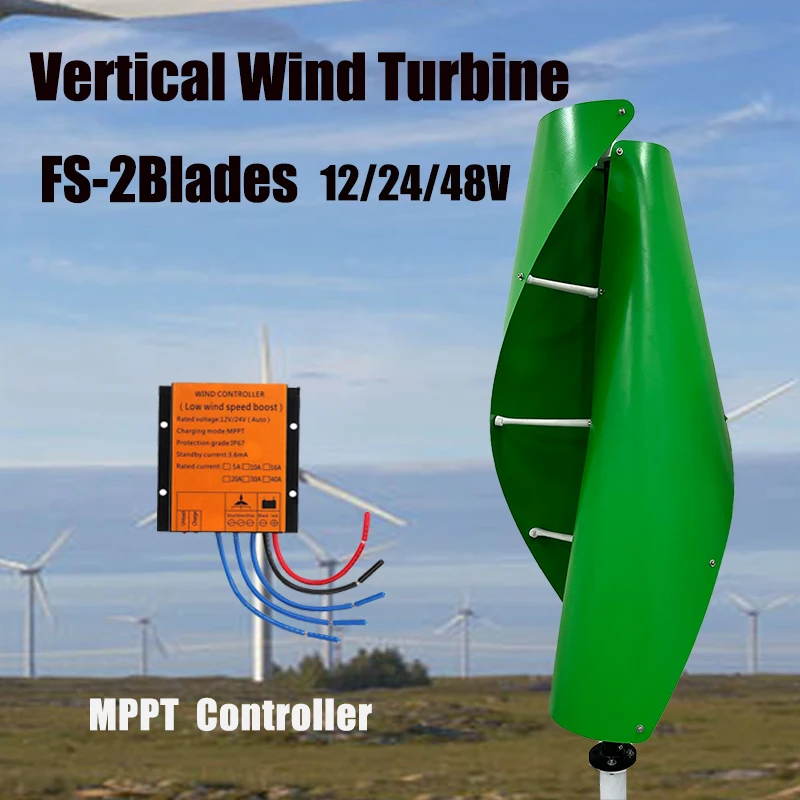 

Top Quality Wind Turbine Generator 35KW 30KW 25KW Vertical Axis Windmill With MPPT Hybrid Controller Inverter For Home Use