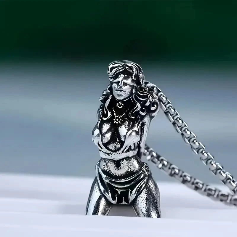 

Retro Sorayama Goddess Motorcycle Pendant Necklace for Daily Wearing and Party Jewelry Gifts