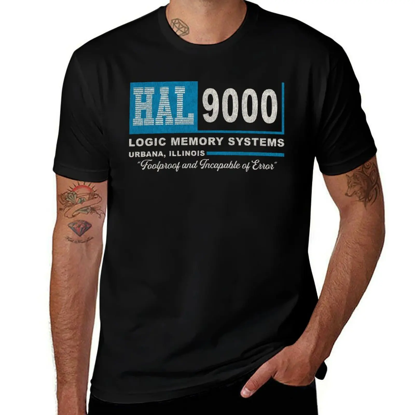 Logic Memory Systems 9000 Worn Dks T-Shirt Utility Casual Work T-Shirt