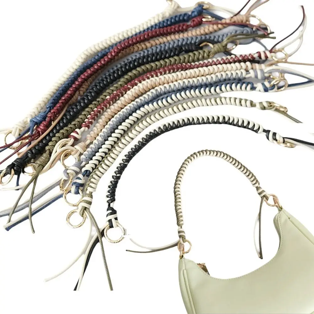 35cm Length Handbag Chain Strap With Buckle Replaceable Hand Strap Bag Handle Chains Detachable Braided Bag Strap For Bag Charm