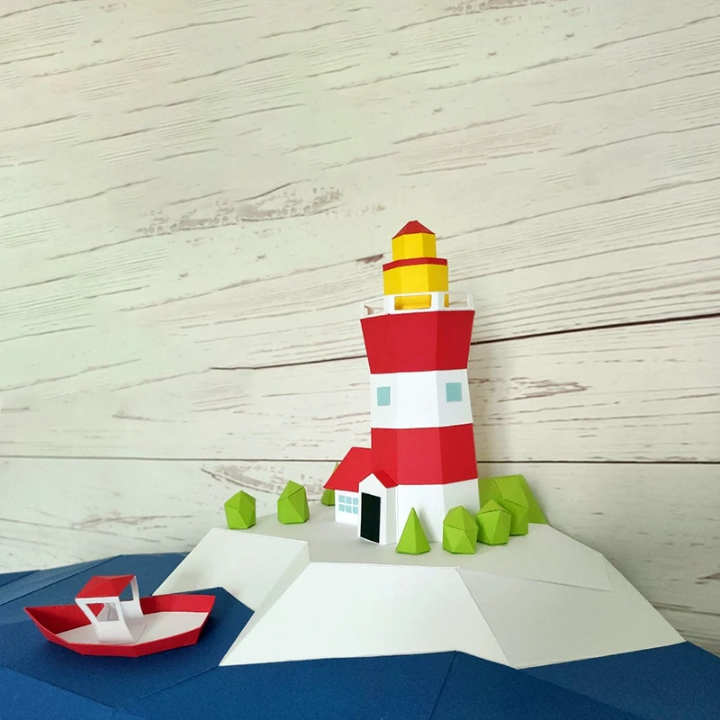 1m baleia azul move pequena ilha castelo modelo de papel kit diy modelos animais papercraft 3d decoração para casa decorações de parede escultura