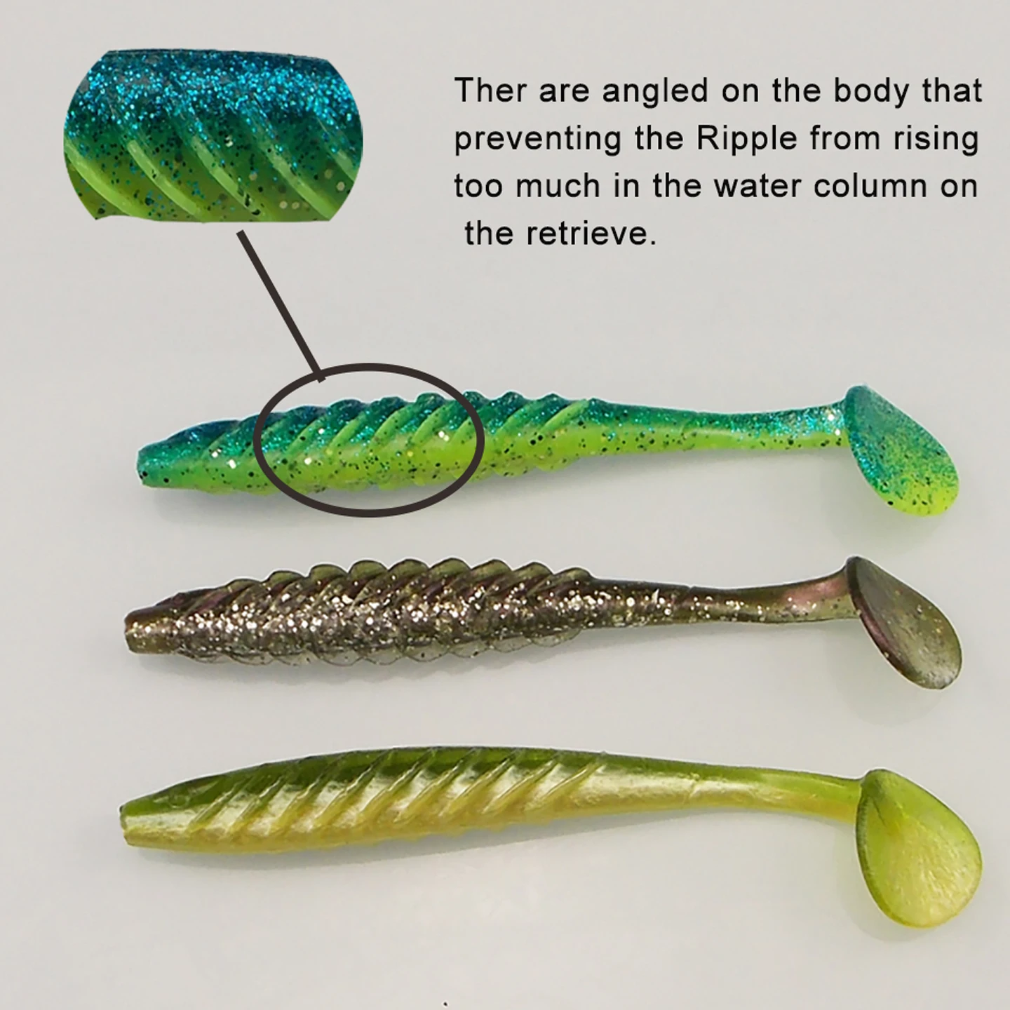 ESFISHING Fishing Lures Ripple Shad 100mm 125mm 70mm Soft SwimBait Sea Fishing Plastic Lure Pike Perch Pesca