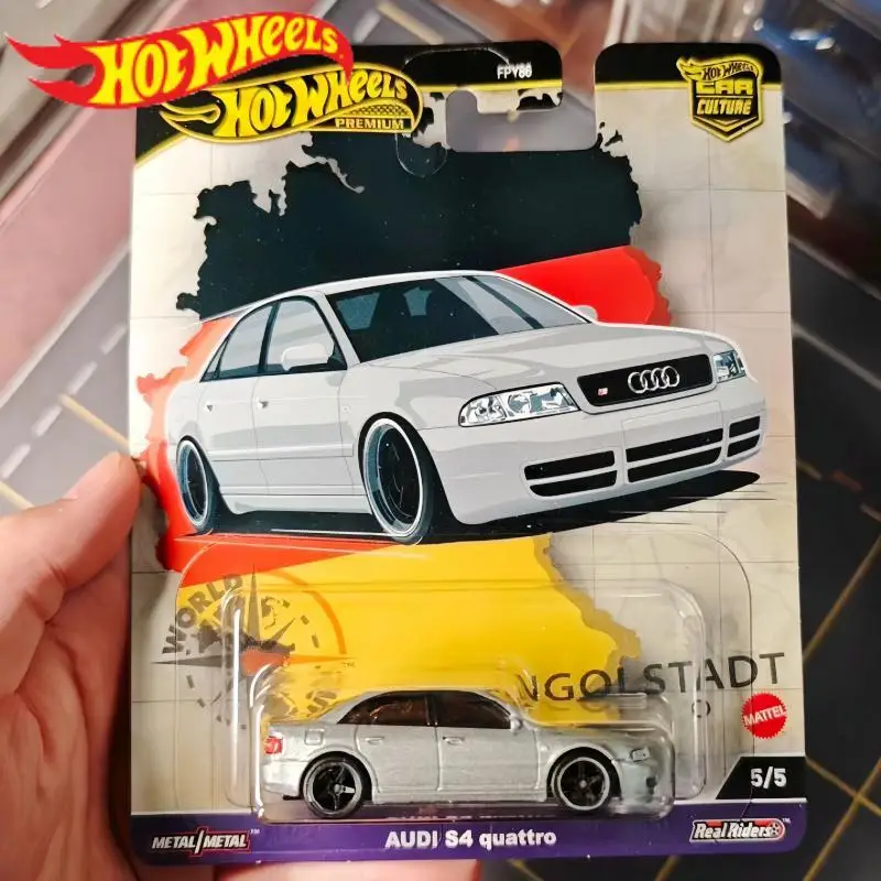 

Подлинная культура автомобиля Hot Wheels премиум World Tour 1/64, литая под давлением Volkswagen Golf Brasilia Audi S4 Quattro Alfa, модель автомобиля, подарки