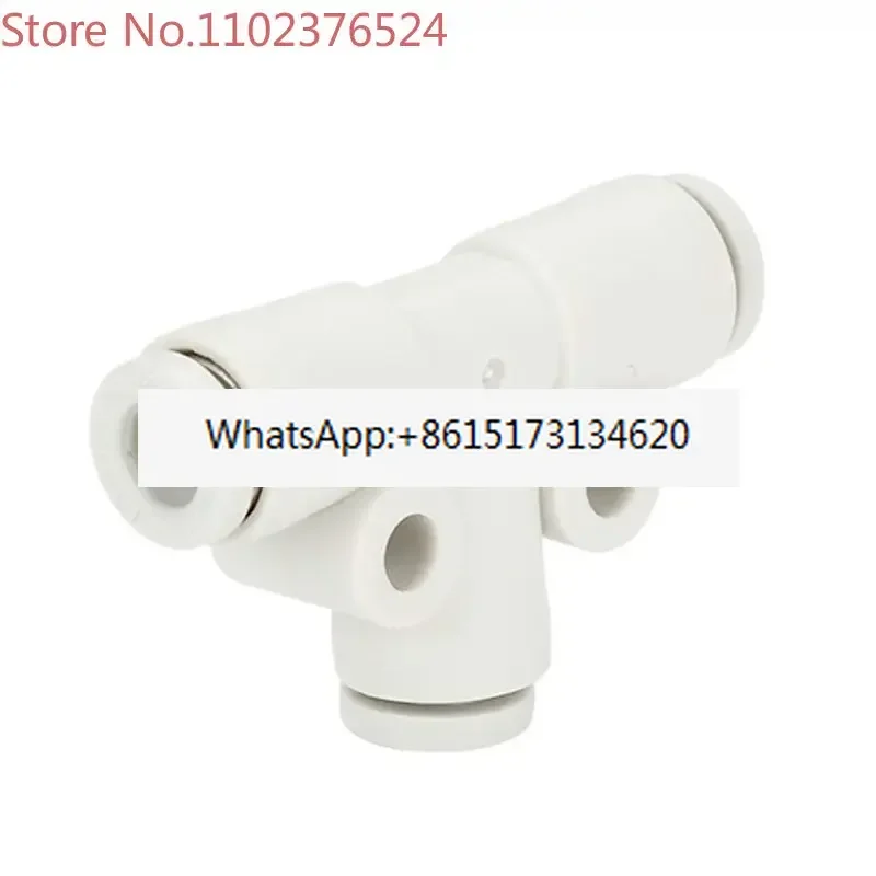 

10 шт. оригинальные пневматические аксессуары, пластиковый редуктор, Т-тройник, быстрый разъем, белый KQ2T 04 06 08 10