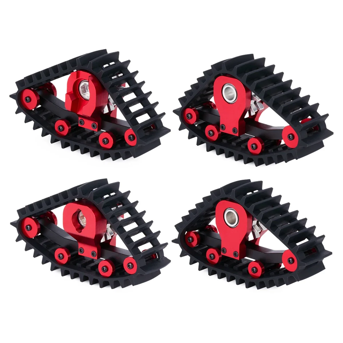 Snow Tires Sets Simulate Carload Tracks Wheel Sandmobile Conversion 4Pcs for 1/18 RC Crawler Car TRX-4M Accessory Parts