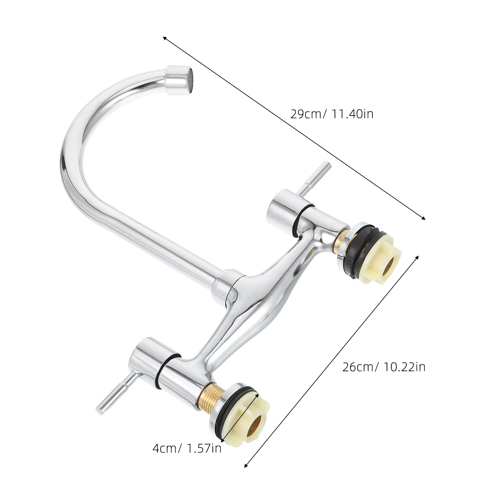 Dual Handle Bathroom Faucet Two Handle Alloy Rotatable Spout Old Fashioned Sprayer Faucet Suitable Home Commercial Kitchen