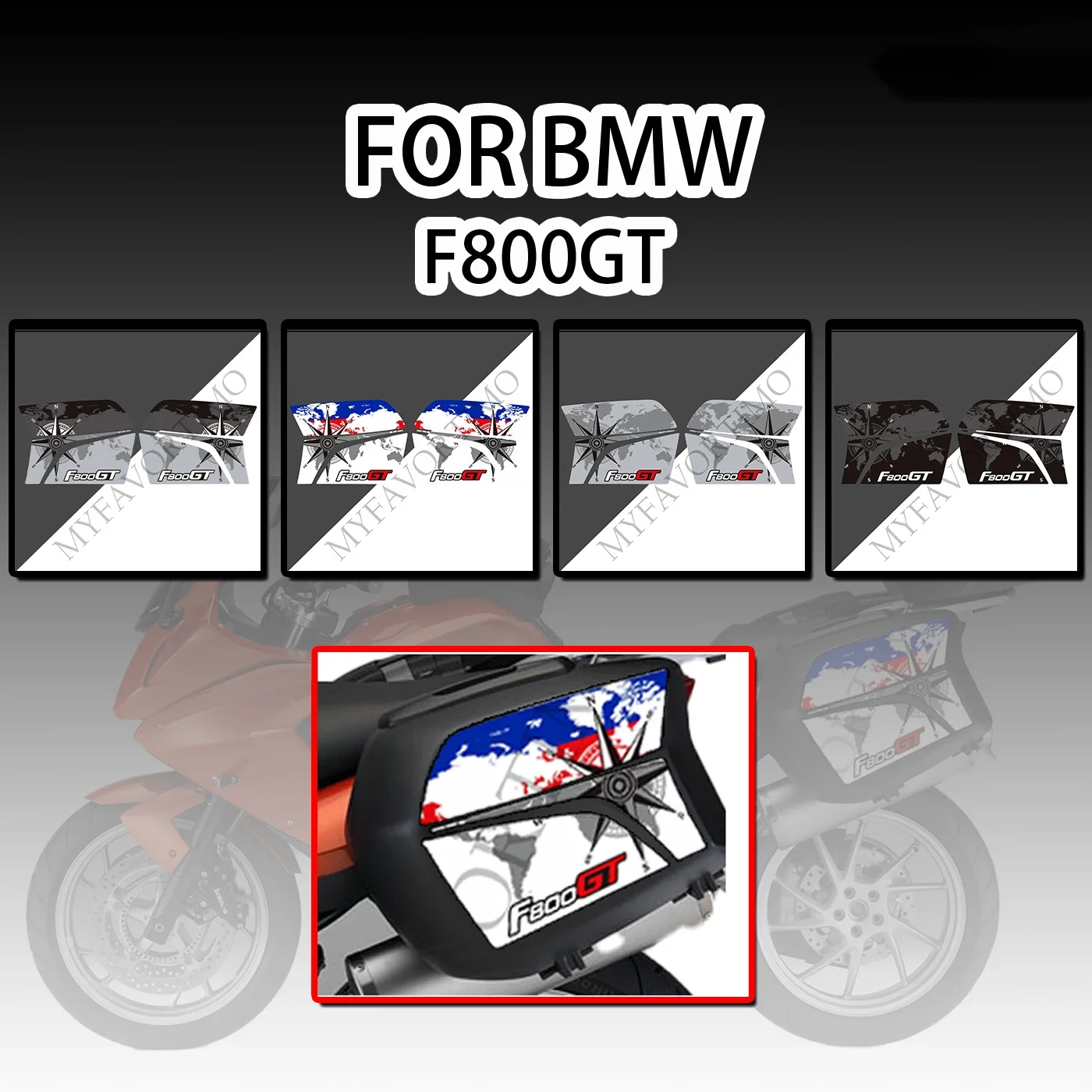 

For BMW F800GT F 800 F800 GT Stickers Protector Tank Pad Grips Trunk Luggage Panniers Side Cases