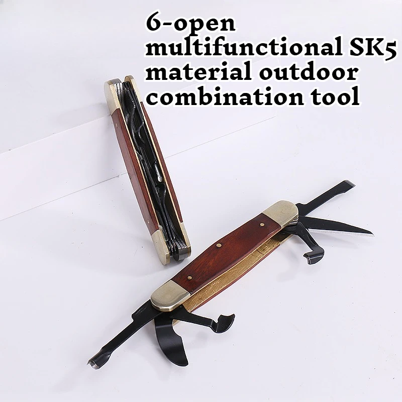 

6-open Multifunctional SK5 Material Outdoor Multi-purpose Combination Tool Folding EDC Emergency Portable Survival Equipment
