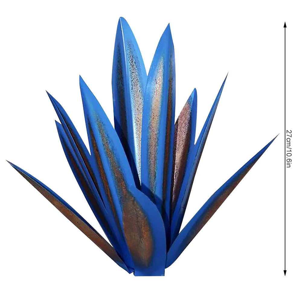 

9 Pcs Agave Leaves DIY Assembly Iron Art Plant Sculpture Statue Party Supplies Gardening for Garden Lawn Stakes Red