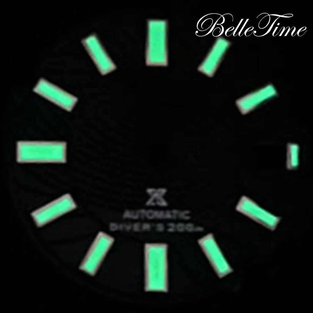28.5mm NH35 Dial Single Calendar Watch Dial White/Blue/Black/Sky Blue Fit NH35 NH36 Movement Green Luminous  Dial Accessories