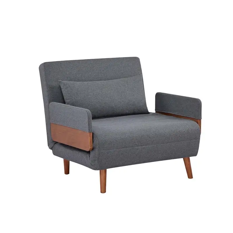 سرير أريكة حديث للنوم بمقعدين، قماش مسامي، تحويل سريع في 10 ثوانٍ، مسند ظهر قابل للتعديل بثلاثة مستويات، صامت #3