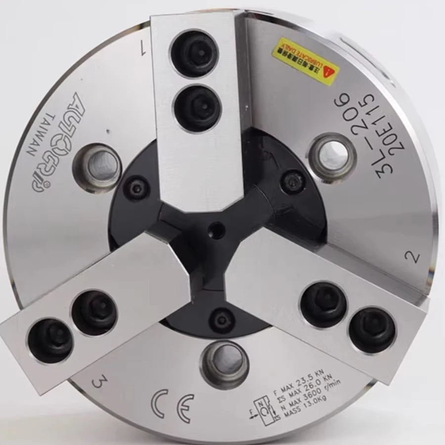 

Auto Grip Brand Claw 24mm ultra Long Movement Stroke 6-inch Hollow Through-hole Three Jaw Hydraulic Chuck 3L-206