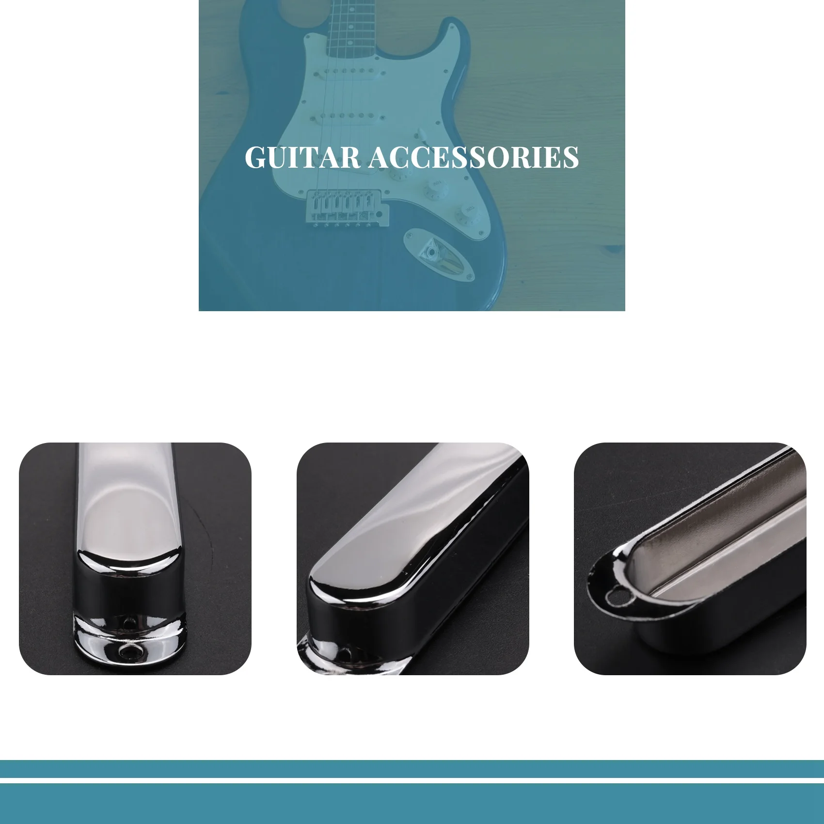 Nuove coperture per pickup per chitarra ST Strat sigillate in metallo cromato da 3 pezzi 3 coperture per pickup single coil chiuse per Stratocaster