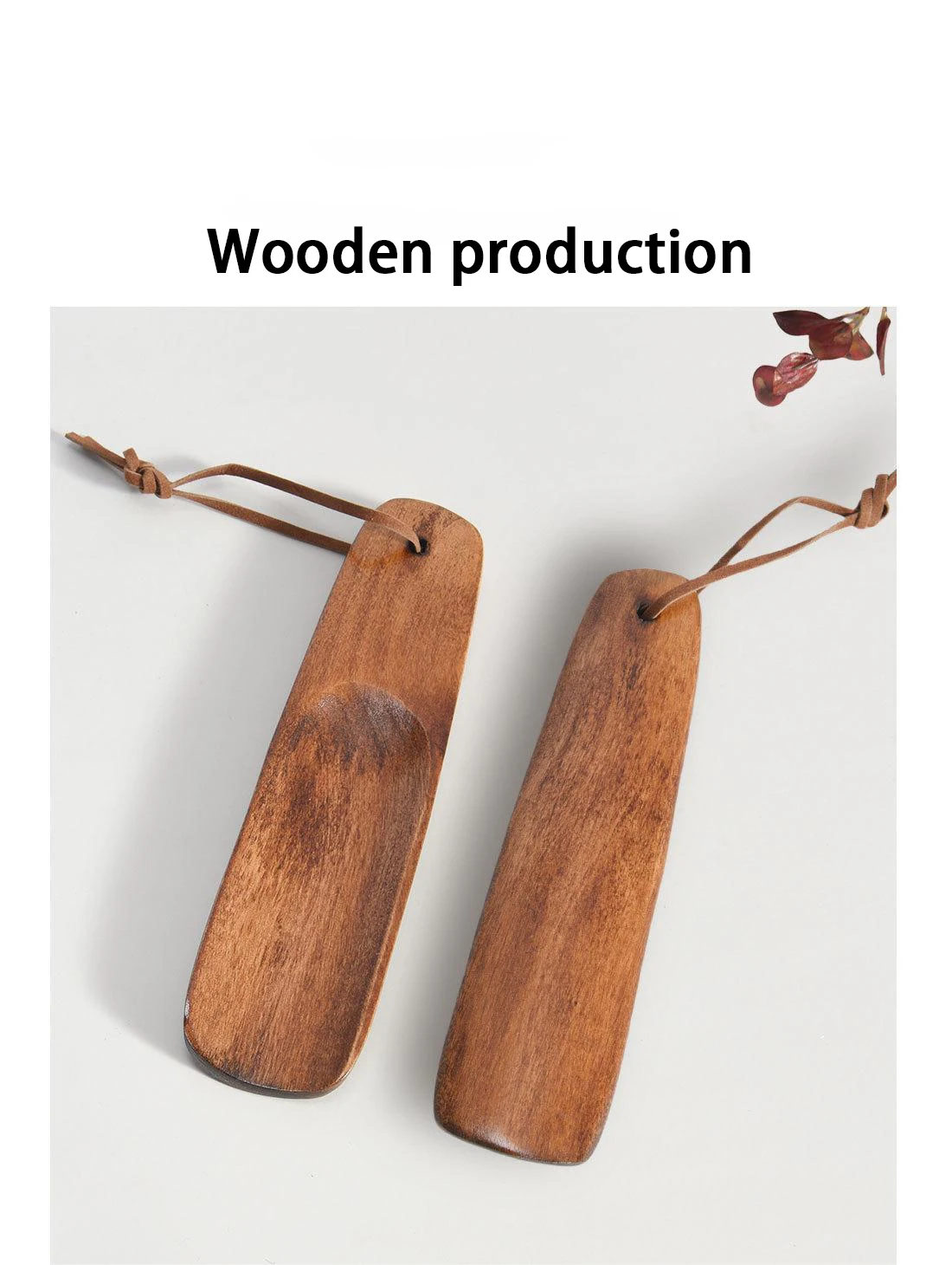1 Stück hochwertiger Schuhlöffel aus massivem Holz, 15,5–31 cm, mit kurzem Griff, ideal für schwangere Frauen und ältere Menschen, als Schuhlöffel oder Schuhspatel für den Heim- und Hotelgebrauch. – Detail 6