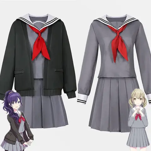게임 프로젝트 세카이 다채로운 무대 아사히나 마후유 아즈사와 코하네 코스프레 코스튬, 성인 여성 소녀 JK 스커트 교복 세트