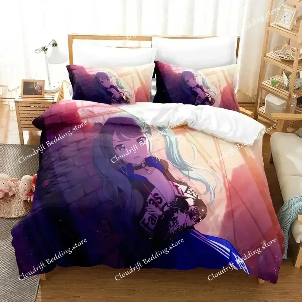 

Luxury New 3D Print Anime Hoshino Ichika Project SEKAI Bedding Set Duvet Cover Bed Set Quilt Cover Pillowcase Queen Boys Adult