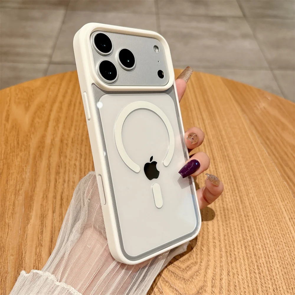 Transparente magnetische TPU-Handyhülle für iPhone 17, Air 16, Pro Max Plus, stoßfeste Abdeckung für Magsafe mit Kamerasteuerungstaste