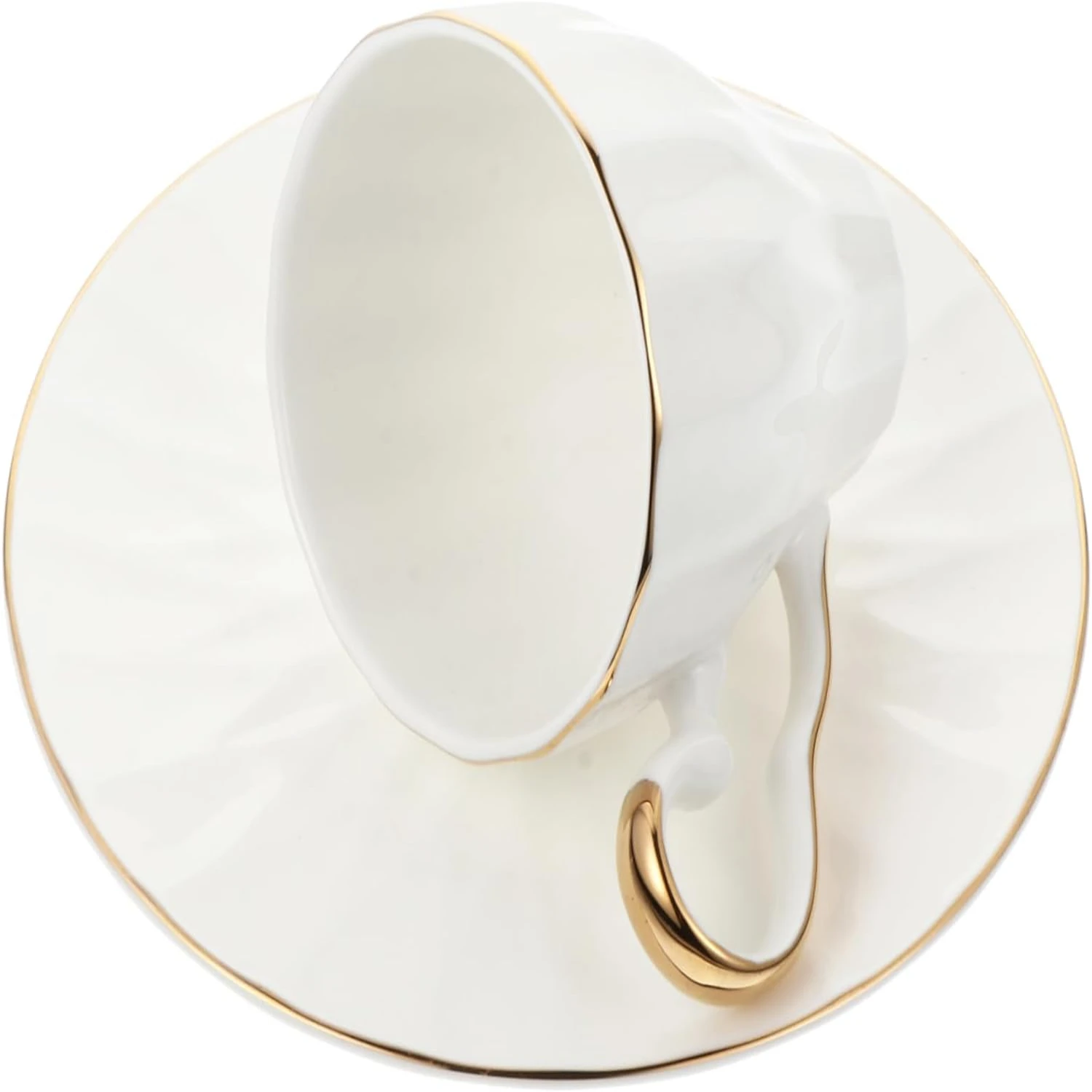 Stylish and Elegant Handcrafted Ceramic Espresso Cups Set - Perfect Addition for Coffee Enthusiasts - Charming and Unique Stack