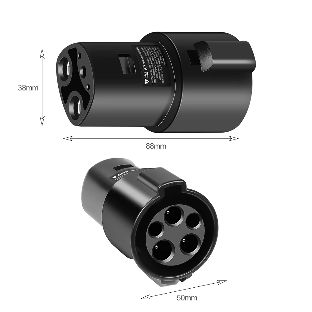 SAE J1772 adattatore di ricarica per Tesla Model 3 Y S X only J1772 a Tesla Max 80 Amh 240V AC caricabatterie rapido compatibile nero