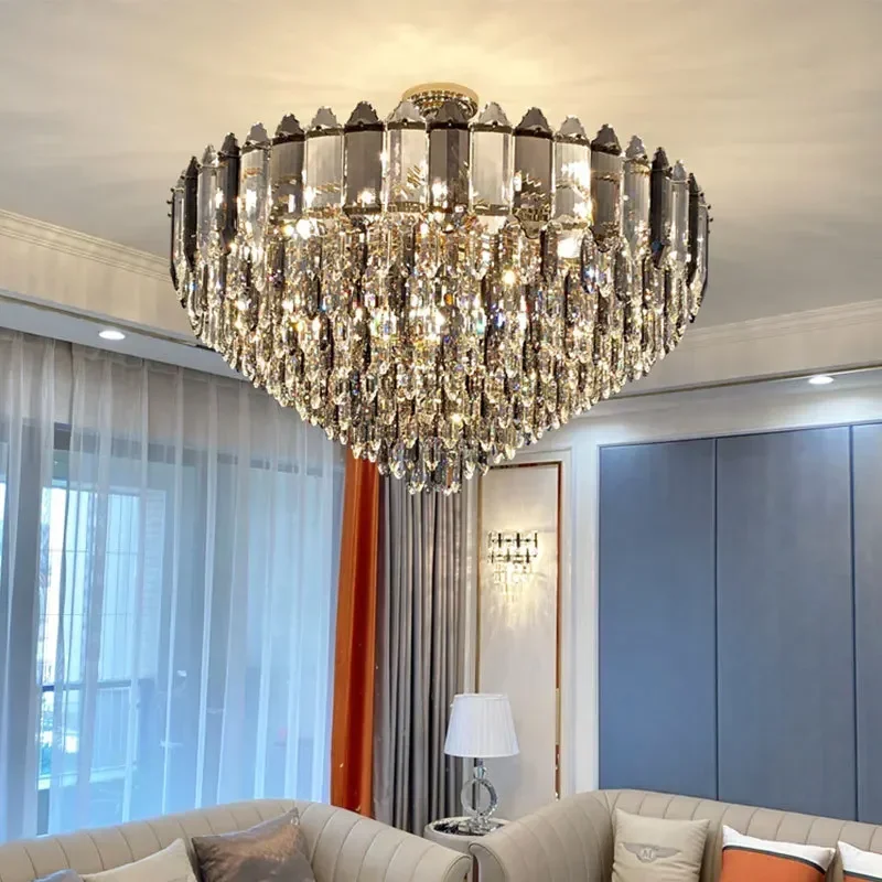 

Luxury Crystal Chandelier Atmosphere Living Room Light Post Modern Bedroom Kitchen Light Dining Room Pendant Lightsart Luxury