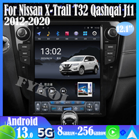 Android13 For Nissan X-Trail T32 Qashqai J11 2012-2020 Car Radio Automotive Multimedia Tesla Style Carplay Auto Bluetooth GPS 4G