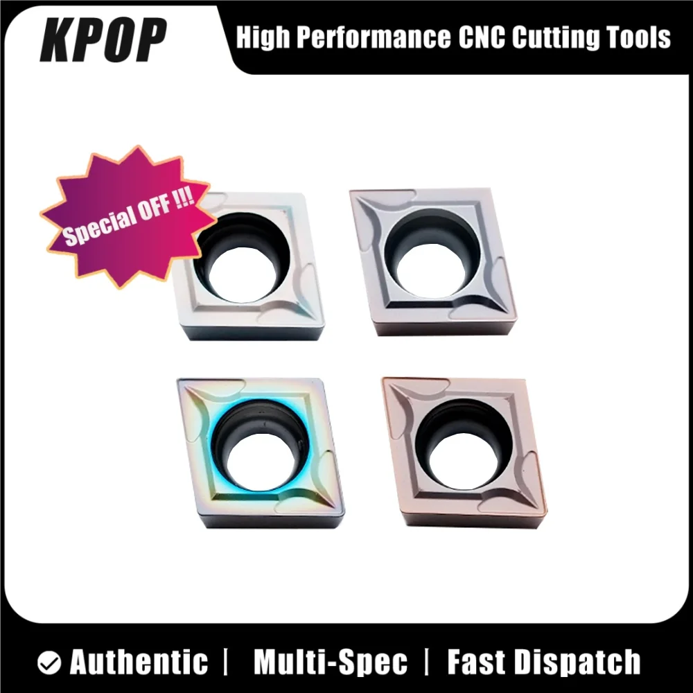 

KPOP оригинальные CCMT CCMT09T304/08 KP907 твердосплавные токарные инструменты с покрытием, вставки для токарных станков с ЧПУ