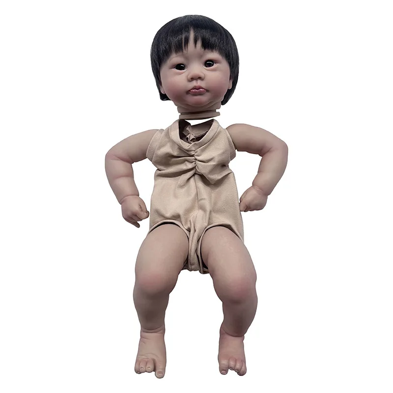 19inch Reborn Doll Kit Lali Unfinished Already Paited DIY Parts with Cloth Body and Eyes