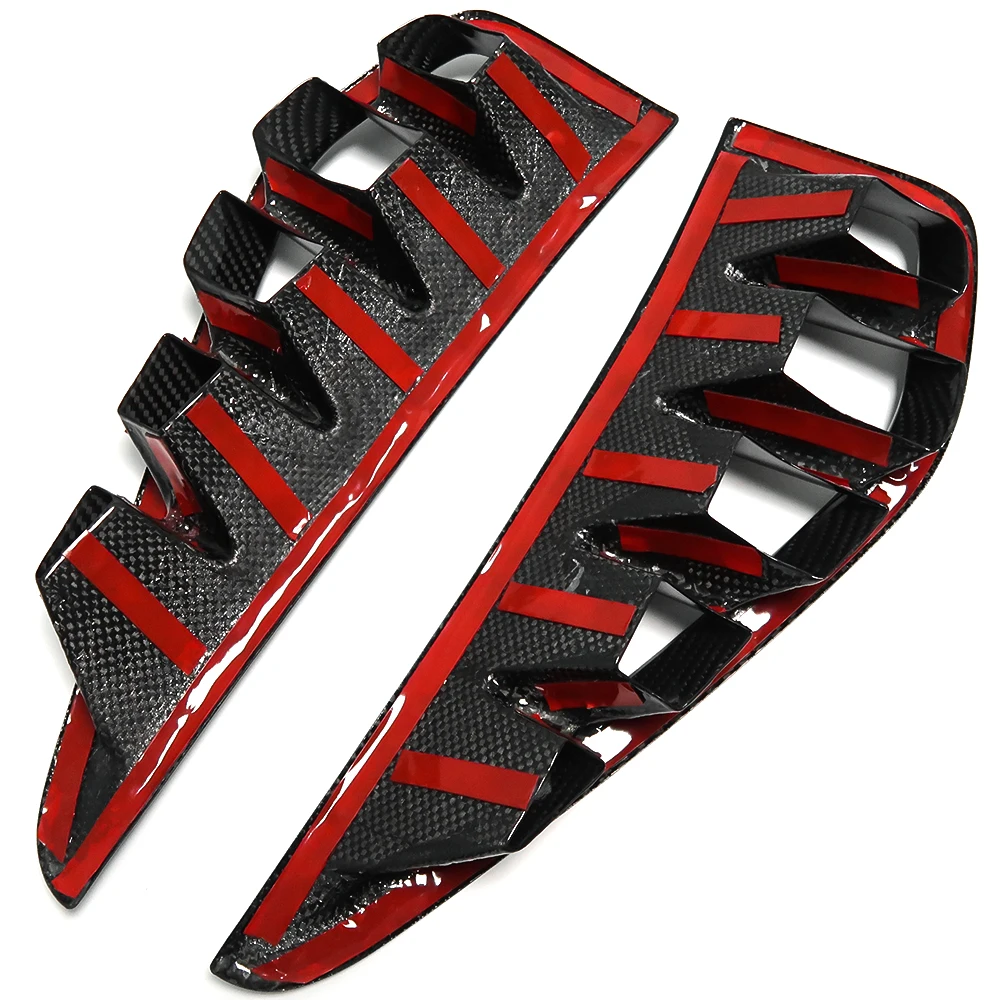 For Dodge Ram TRX Off-Road SRT 1500 2500 2019+ Side Air Vent Cover Car Side Fender Vent Trim Frame Carbon Fiber Car Accessories view 3