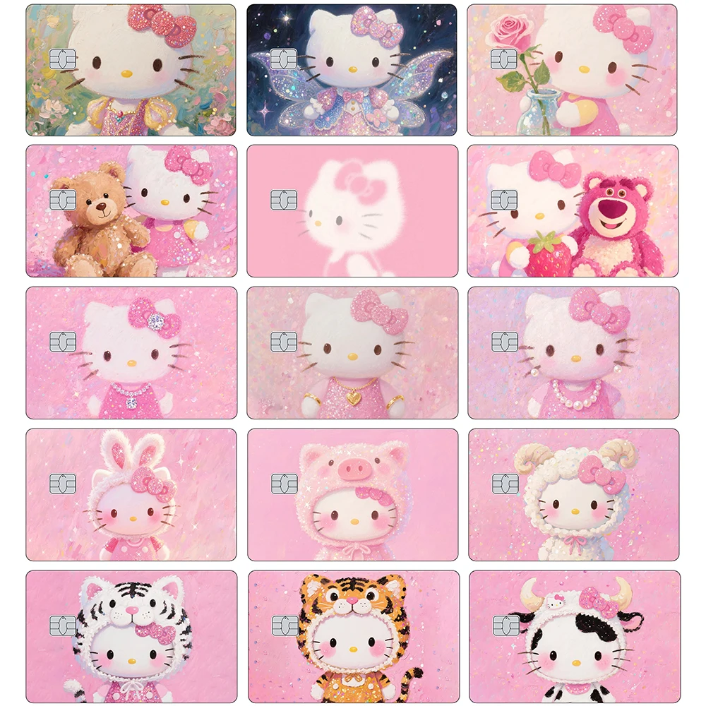 

Cosplayer Hello Kitty Credit Card Skin Matte Stickers Suitable for General Credit Cards and Other 85.60mm × 53.98mm Cards