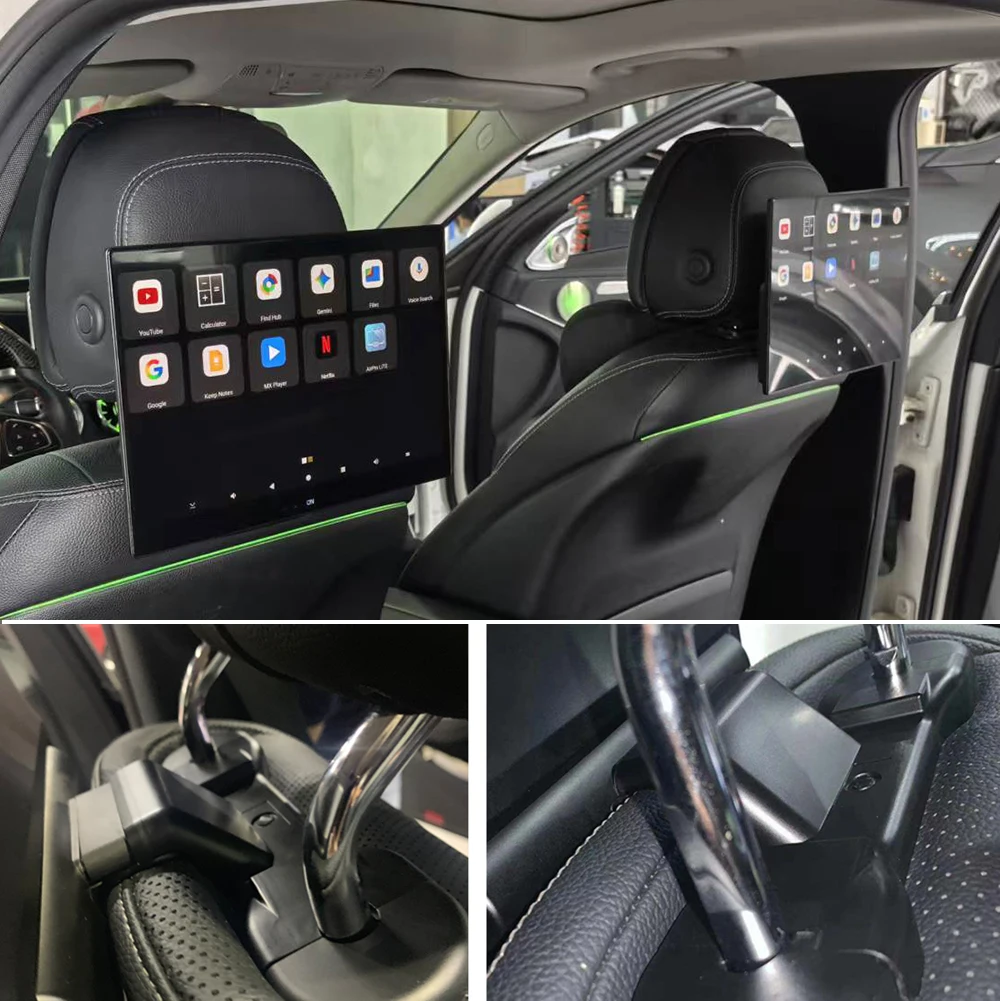 

Rear Seat Entertainment System For Mercedes GLE GLS Class Android 16 Touch Screen Video With Hidden Bracket Car Headrest Monitor