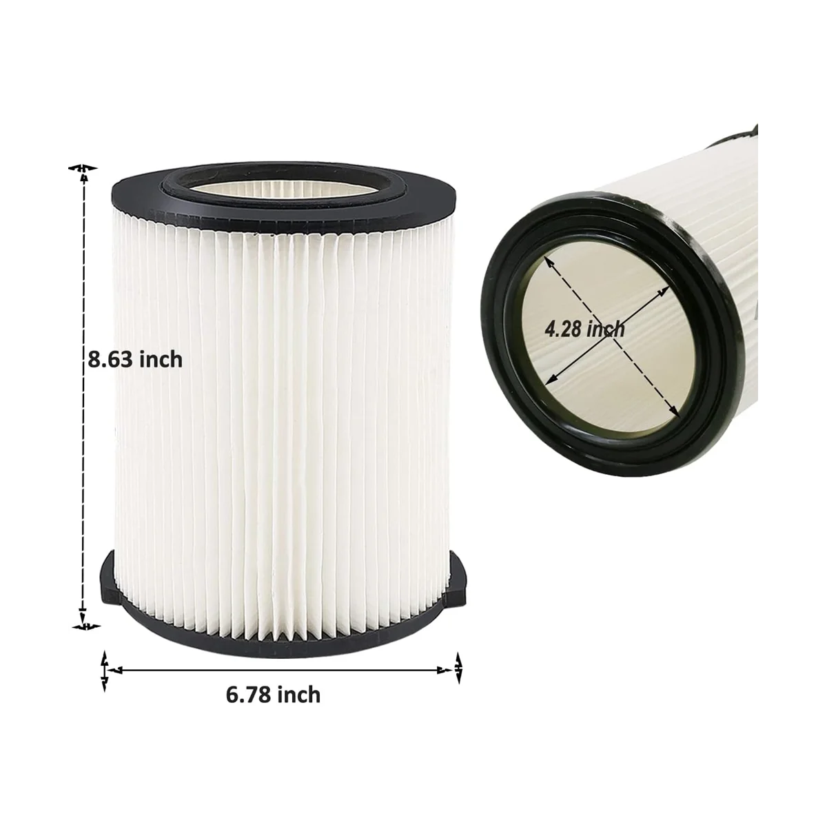 VF4000กรองสูญญากาศสำหรับสุญญากาศ6-9แกลลอน2แพ็คสำหรับเปลี่ยน VF4000