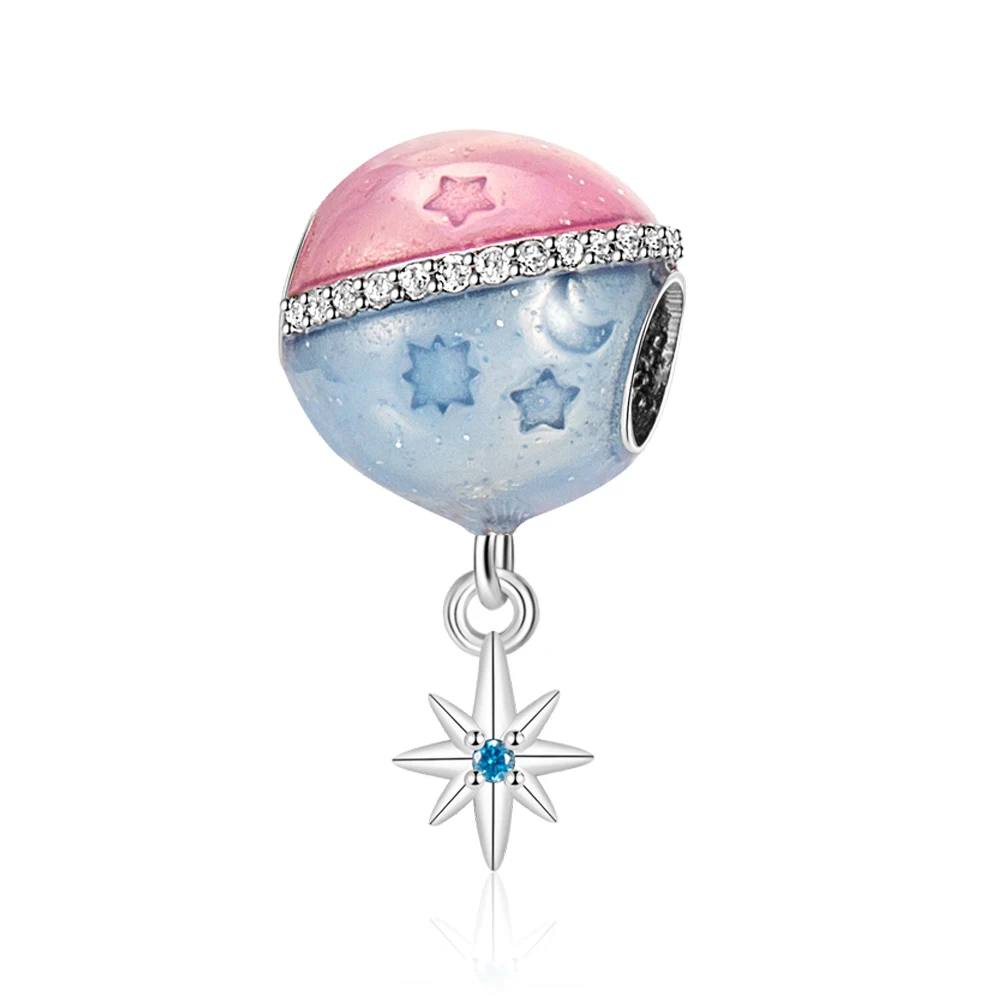 

Pan Charms Original Moon & Star Dangle Charm Bracelet Pendant Jewelry