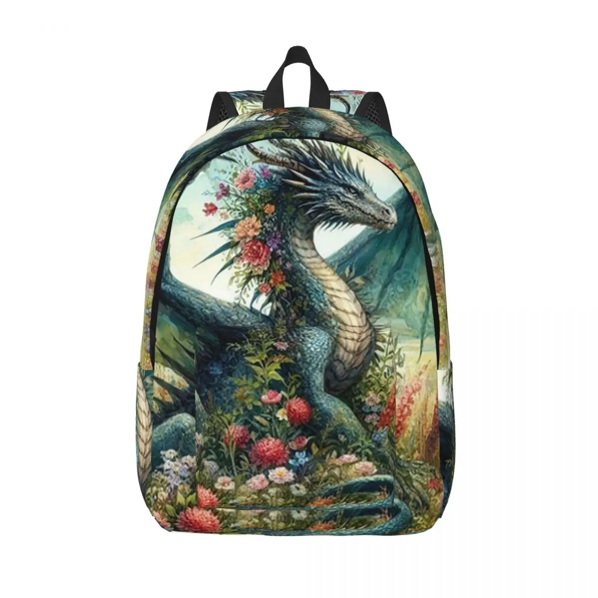 

Dragon Green Student Backpack School Bag Hiking Travel Daypack for Men Women Fashion Boys Girls Bookbag Shoulder Bags