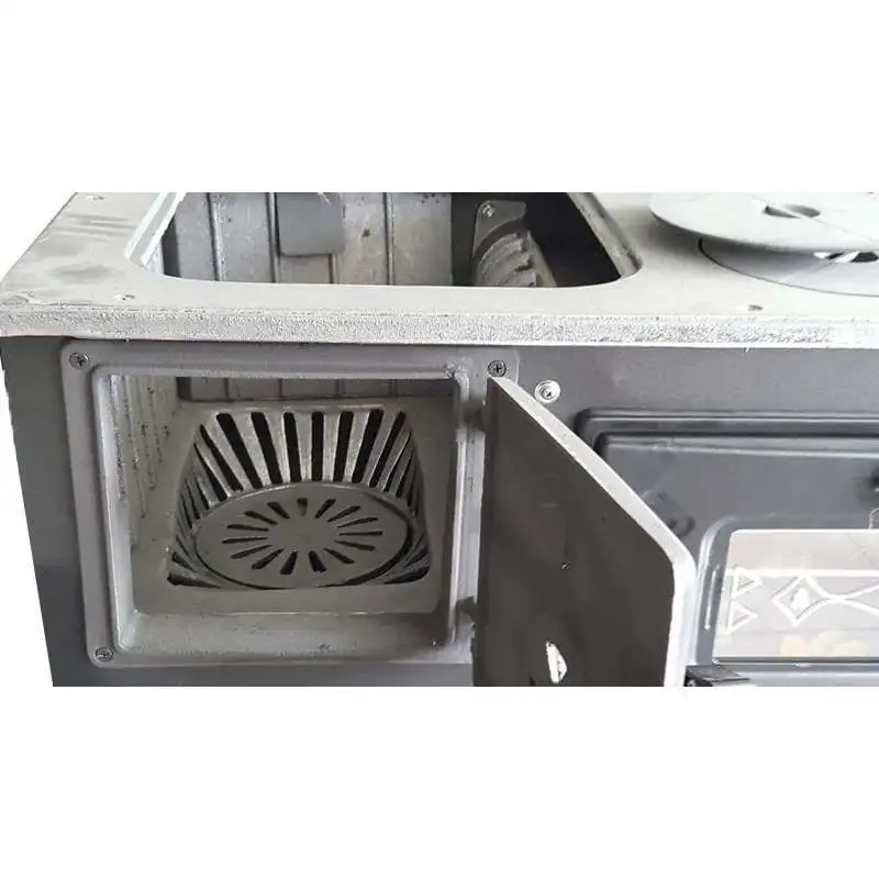 Durable MF44 Matte Black Cast Iron Cooker High Quality Wood Burning Heater with Cooking Surface - view 4