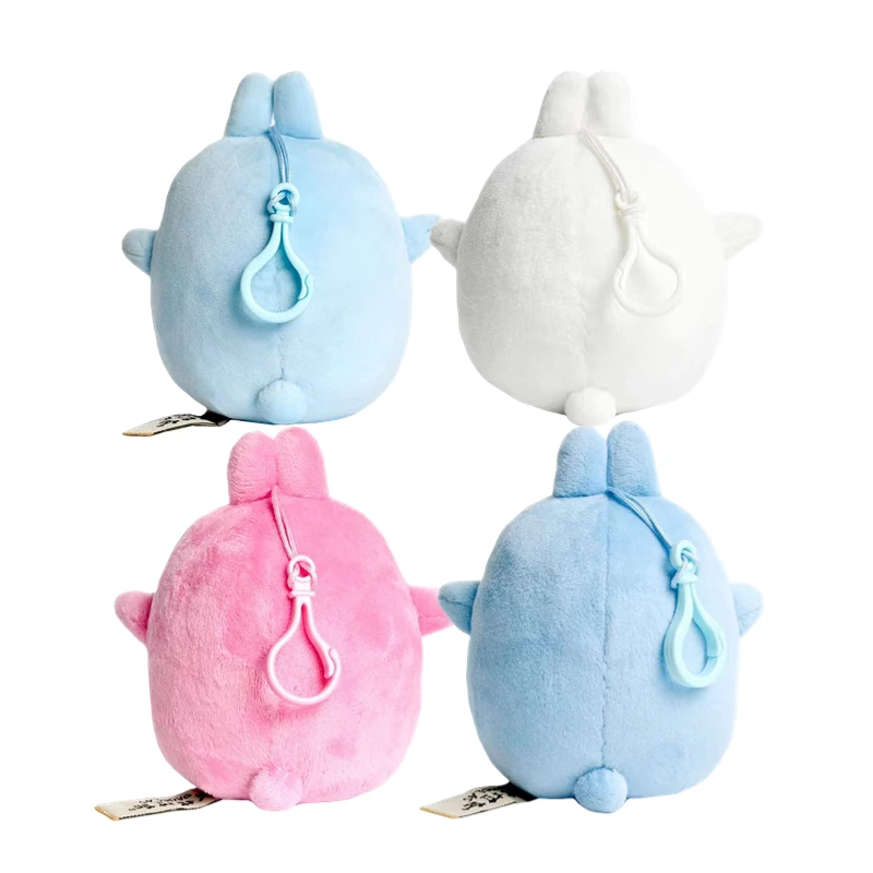 12cm Genuine Molang Plush Stuffed Toys Rabbit Cartoon Anime Soft Dolls Kawaii Cute Keychain Pendant Baby Birthday Gifts Decor