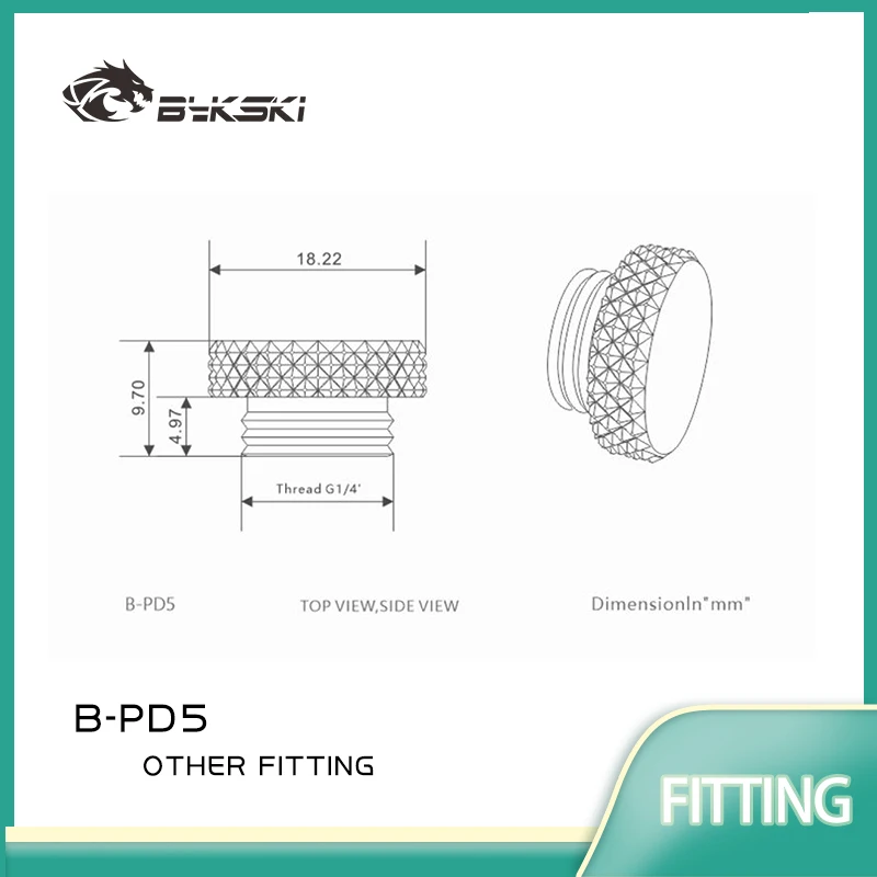 

BYKSKI B-PD5 ,G1/4'' Plug Water Cooling System Metal Sealing Lock Radiator End Plug Special Edition PC Accessories Fitting