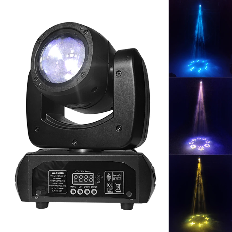 

90W LED Moving Head DJ Lights Mini Beam Stage Lights with Sound Activated RGBW 4 In1 Super Bright Spot Light DMX Control for Wed