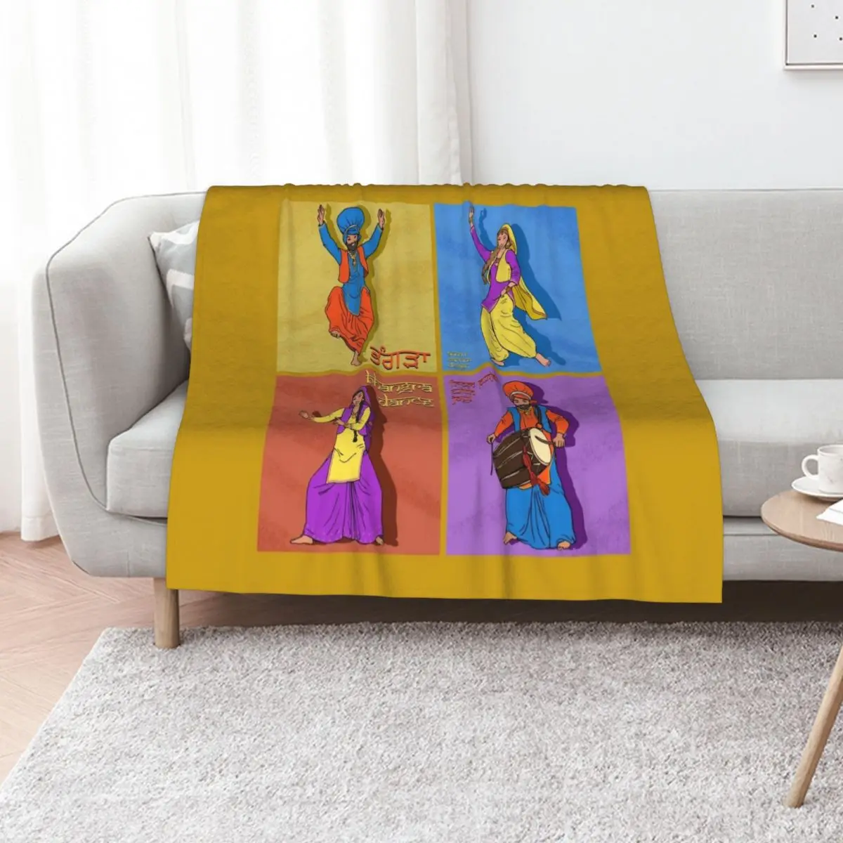 Bhangra dance Throw Blanket christmas gifts Luxury valentine gift ideas Loose Personalized Gift Decorative Sofa Blankets
