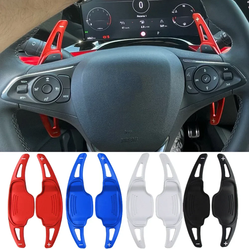 

For Vauxhall Corsa Insignia GSi Grandland X Hybrid4 Mokka SRI Car Steering Wheel Shift Paddle Extender Shifter Stickers DSG Gear