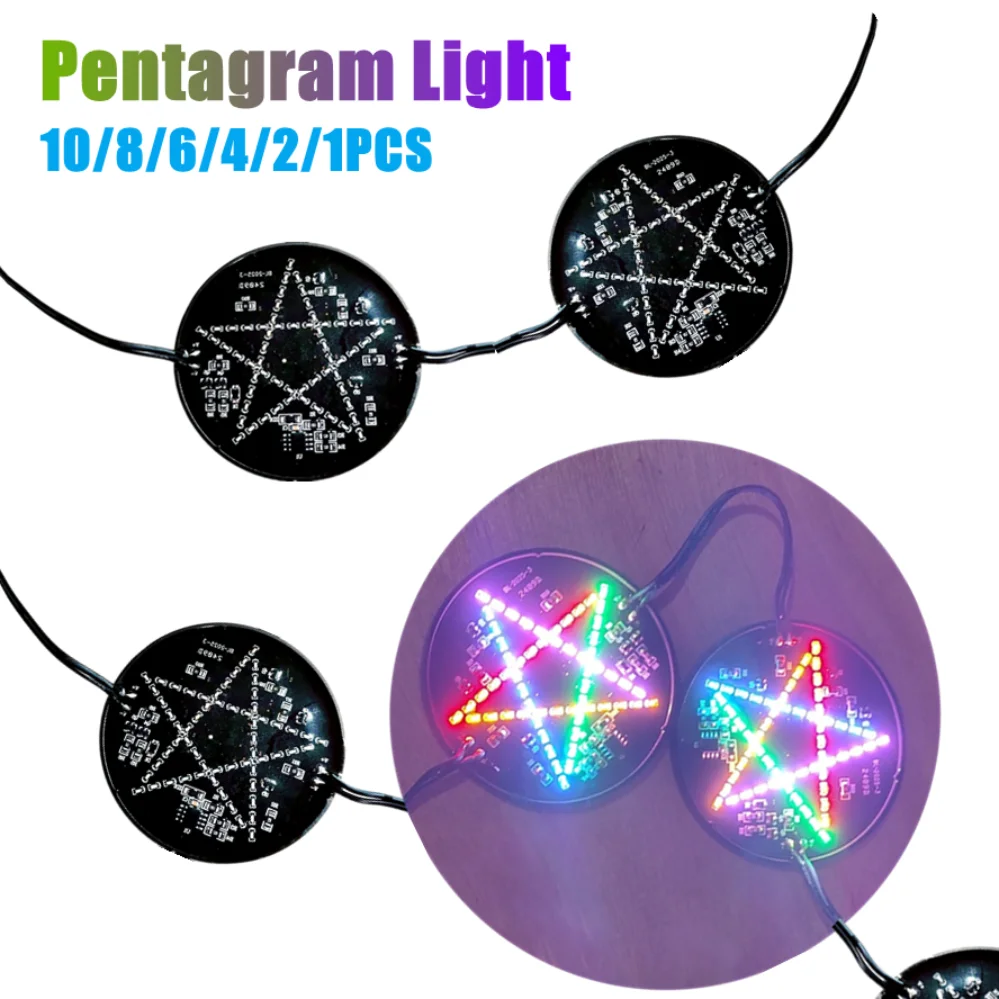 10 قطعة 12 فولت الخماسي Led وحدات الملونة المتدفقة IP68 مقاوم للماء RGB ضوء لشريط مهرجان الحفلات عيد الميلاد الديكور الخفيفة